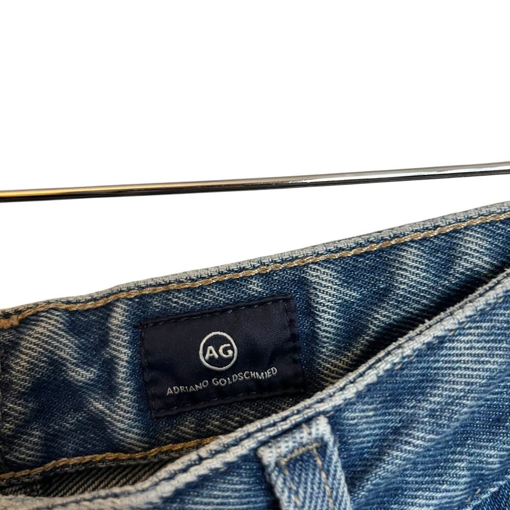 Ag Adriano Goldschmied Deven High Rise Ultra Wide Leg Jeans Blue Denim Size 28R - Picture 3 of 12